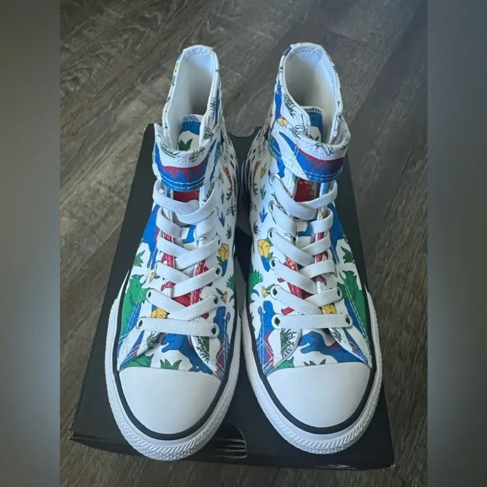 Converse Chuck‎ Taylor All Star Dino Party Easy-On Boys Sneakers- Size 3